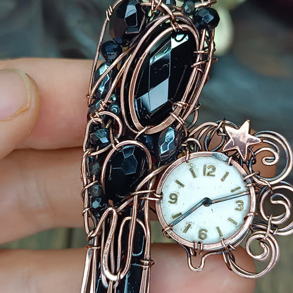 FOR BRENDA. Time keeper🐦‍⬛🕐 Raven pin