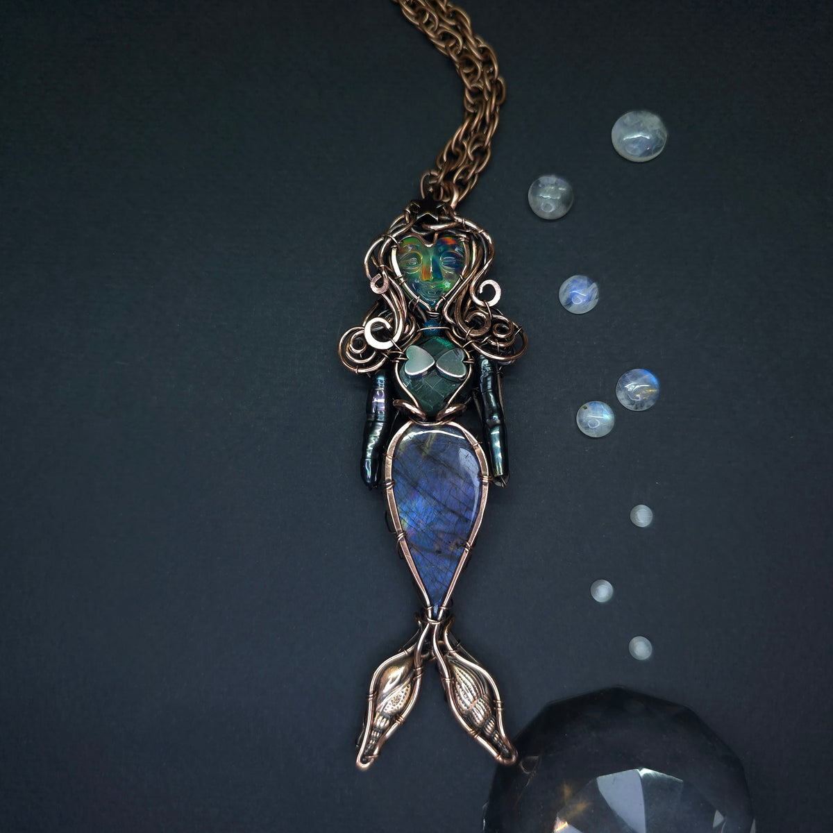 Aurora mermaid necklace