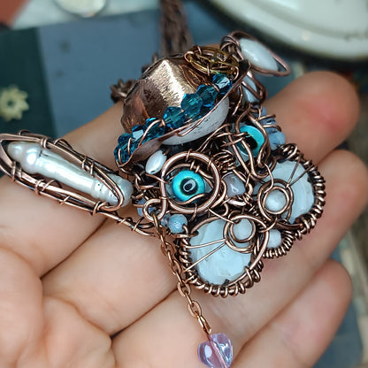 White rabbit necklace🐇🕐