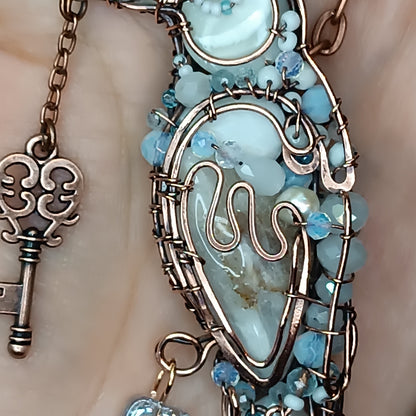 Secret keeper. White raven necklace. Rare version.