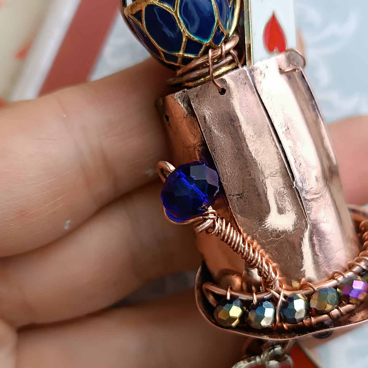 Mad hatter's hat necklace🎩♥️♠️♦️