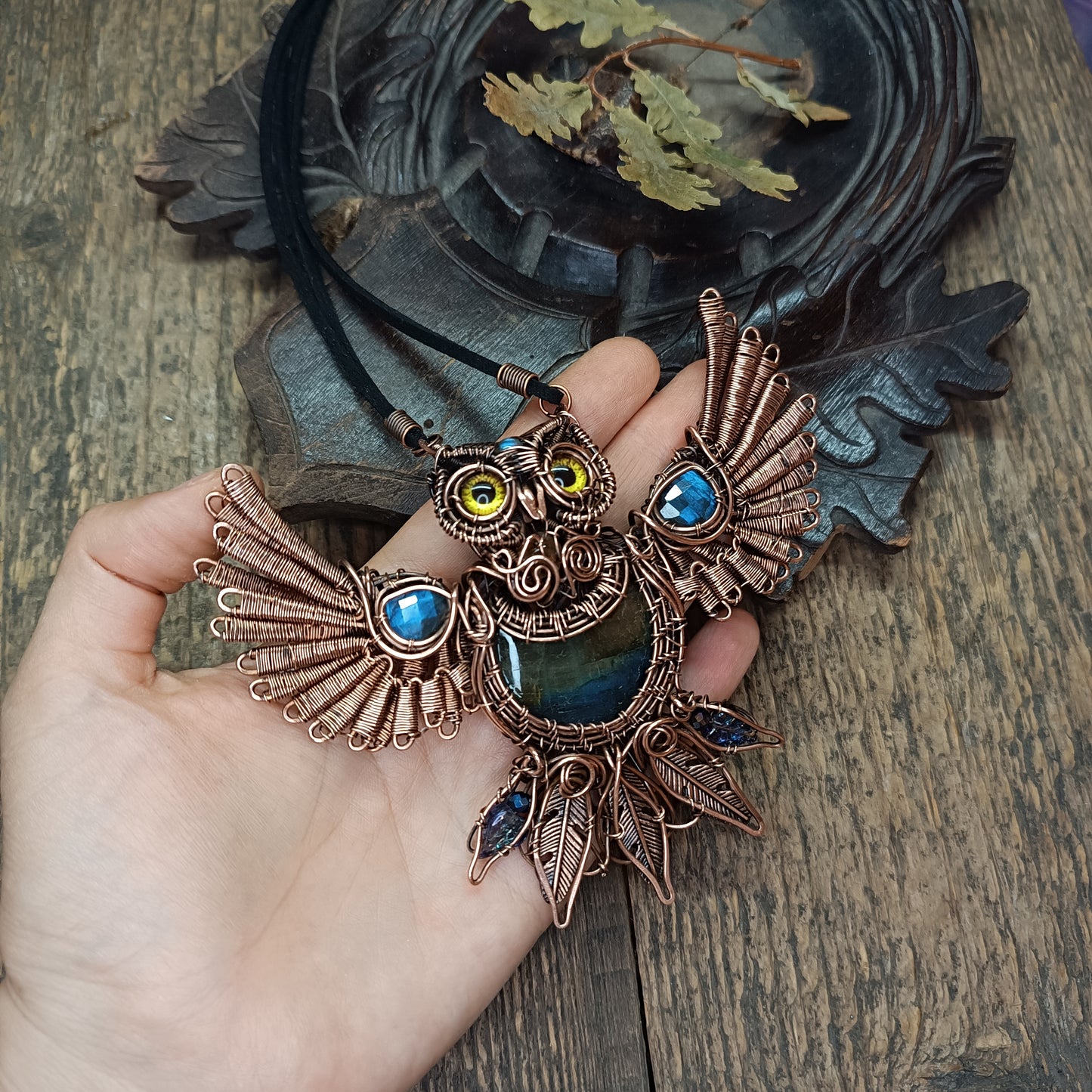 Statement Owl amulet necklace 🦉🪶