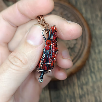 Red Cardinal bird pendant