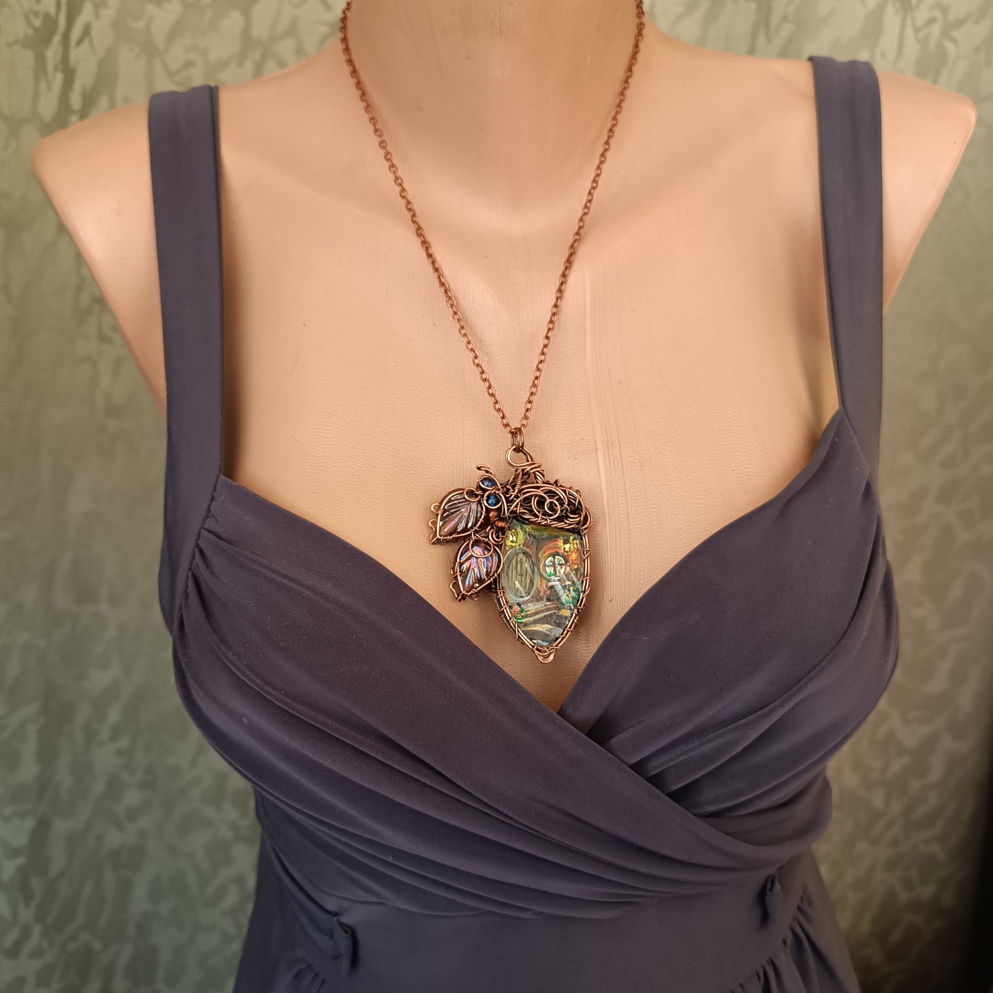 Squirrel's house necklace