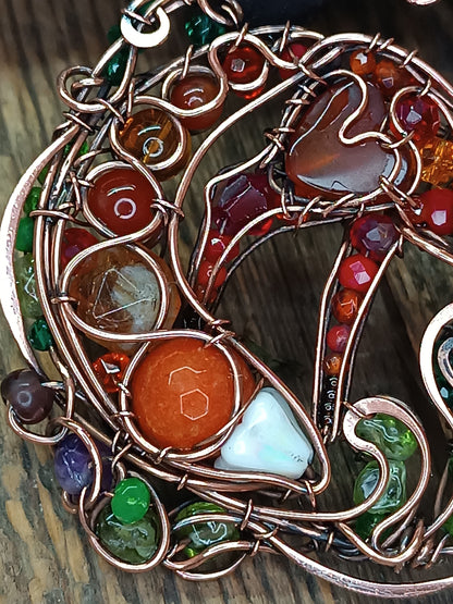 A day in the forest. Fairy tale fox necklace.