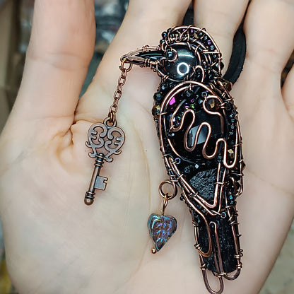 For Brandi. Raven necklace