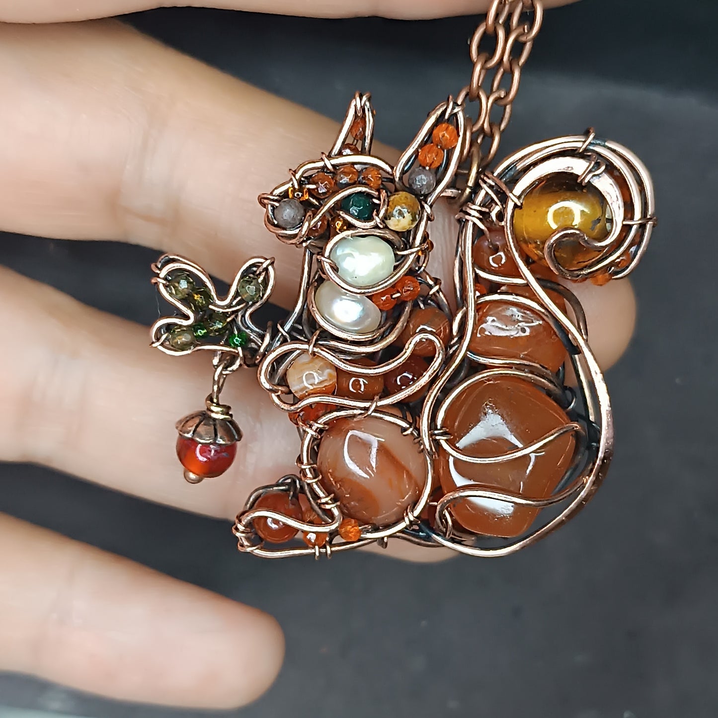 Squirrel necklace