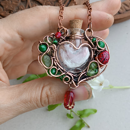 Garden Twinkle. vial necklace