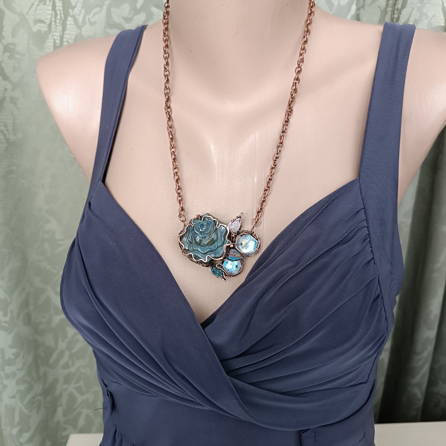 Blue rose in the moonlight.