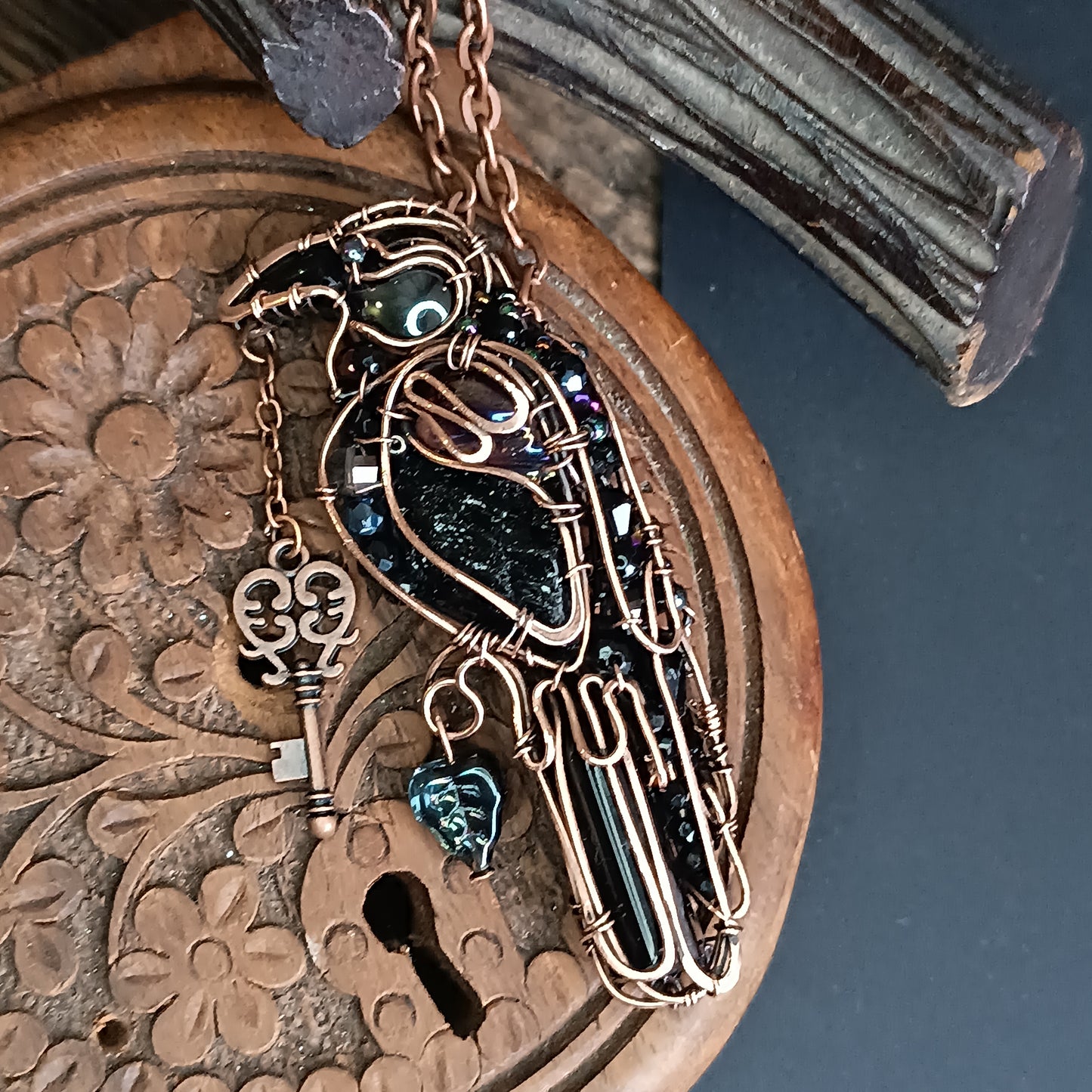 For Cheryl. Secret keeper raven necklace
