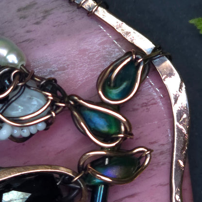 Sunrise meal. Wire wrapped panda necklace