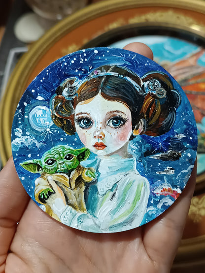 My inner child. Princess of the Galaxy. Painting in the clock.