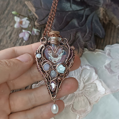 Whispering Dawn. Vial necklace