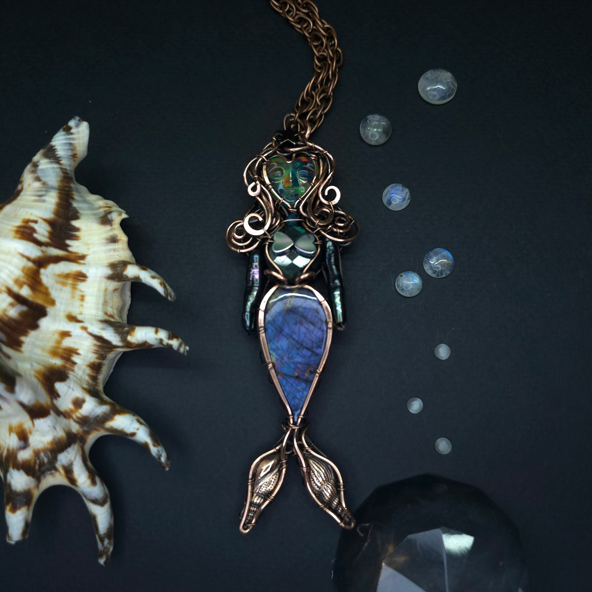 Aurora mermaid necklace