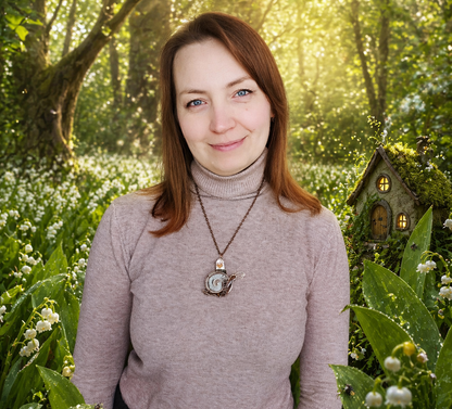 Snail and Fairy house necklace