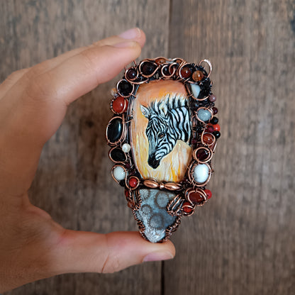 For Cheri. Custom necklace🦓