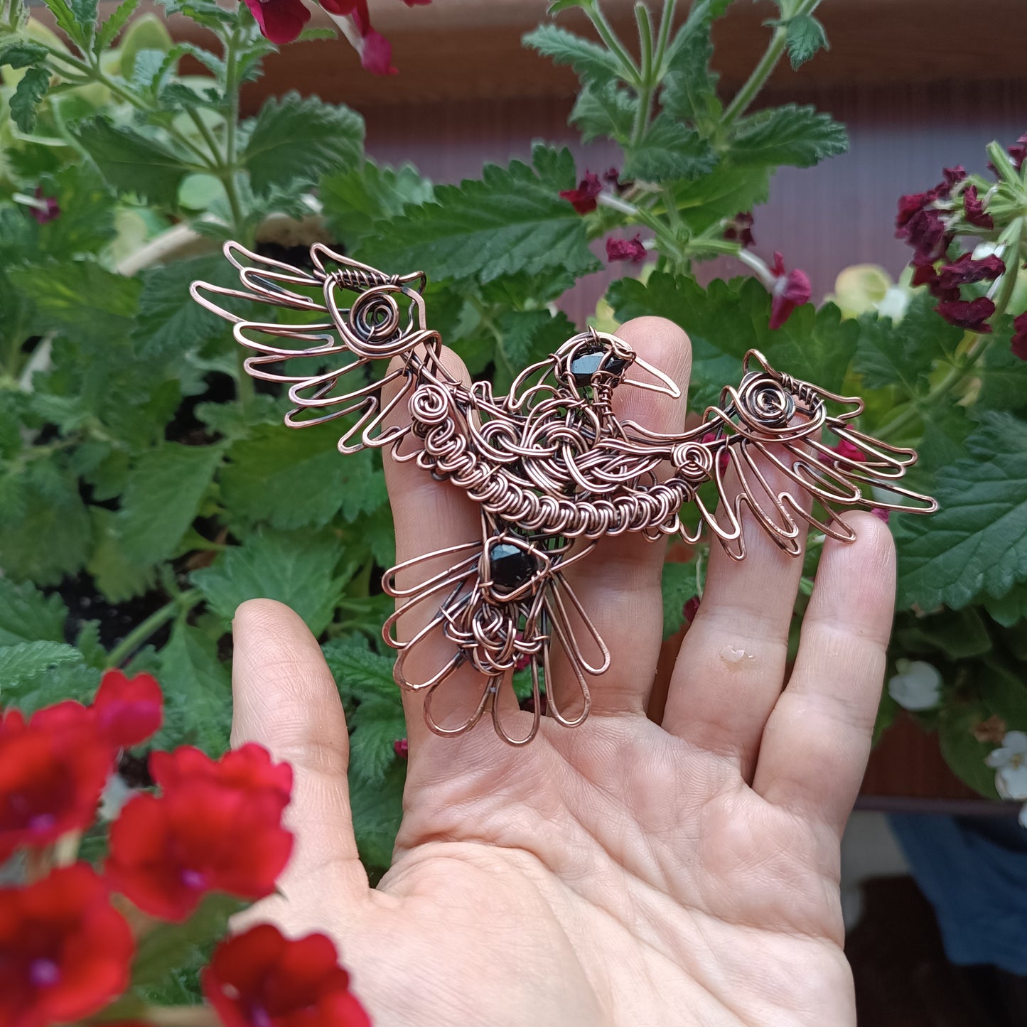 For Cynthia. Raven necklace