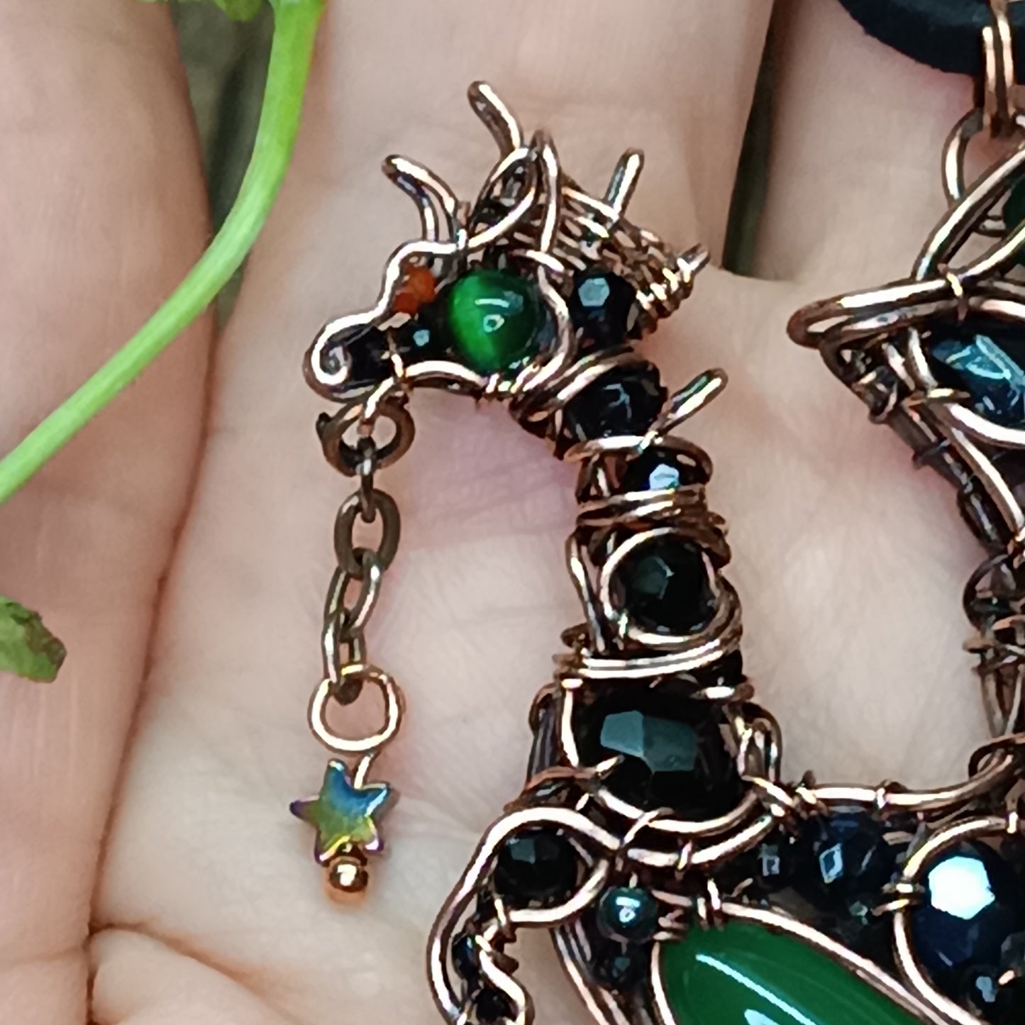 Forest heart.💚 Dragon necklace