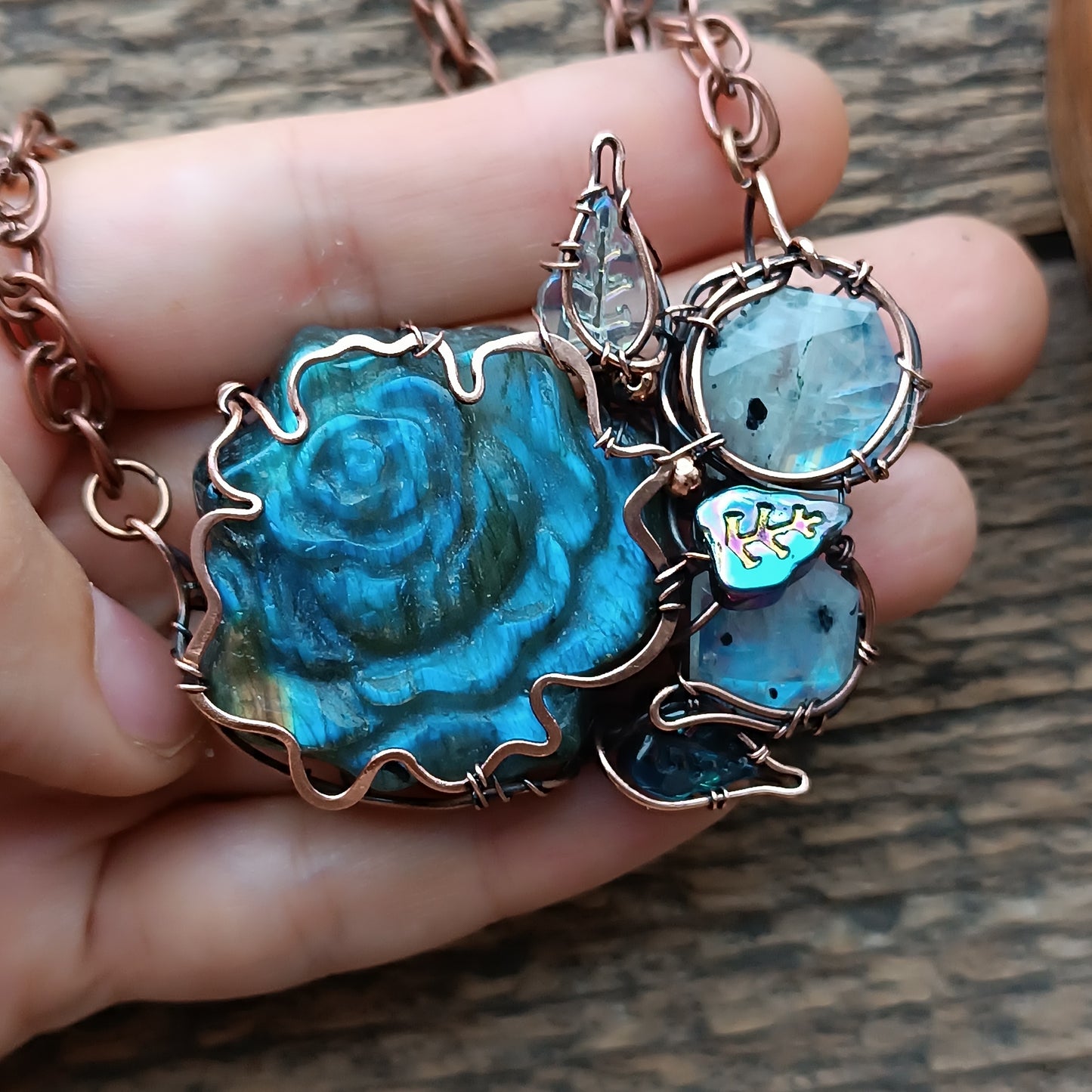 Blue rose in the moonlight.