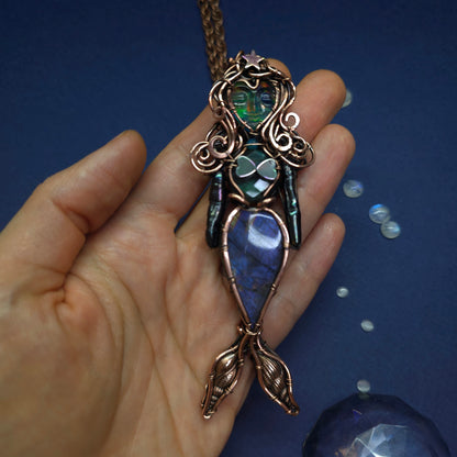 Aurora mermaid necklace