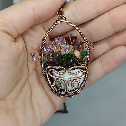 Flower basket pendant