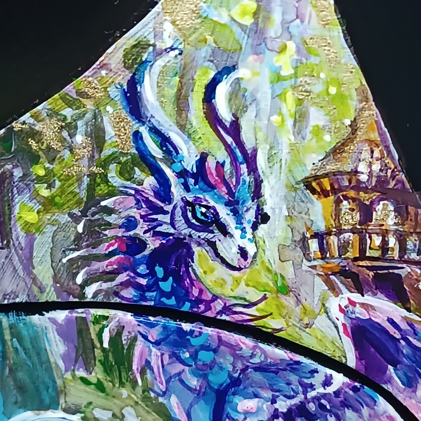 Purple crystal dragon. Treasure keeper.
