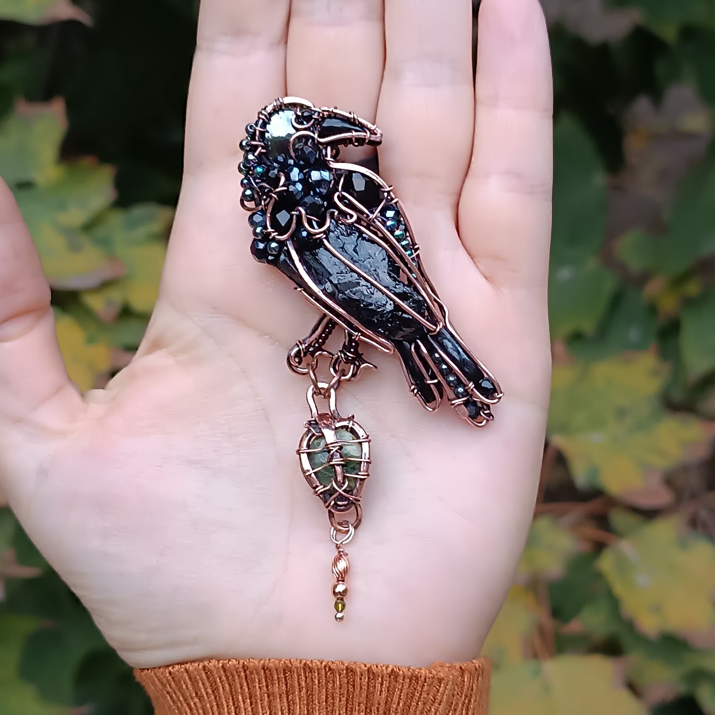Raven necklace