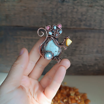 Fromager🧀🐁Cute mouse necklace