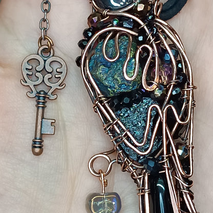 For Brenda. Raven necklace