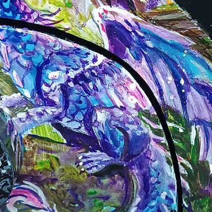Purple crystal dragon. Treasure keeper.