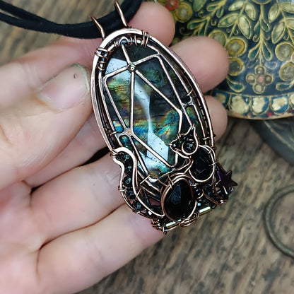 Cat in the window. Necklace