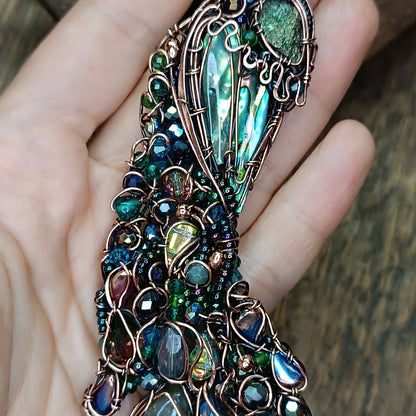Peacock necklace
