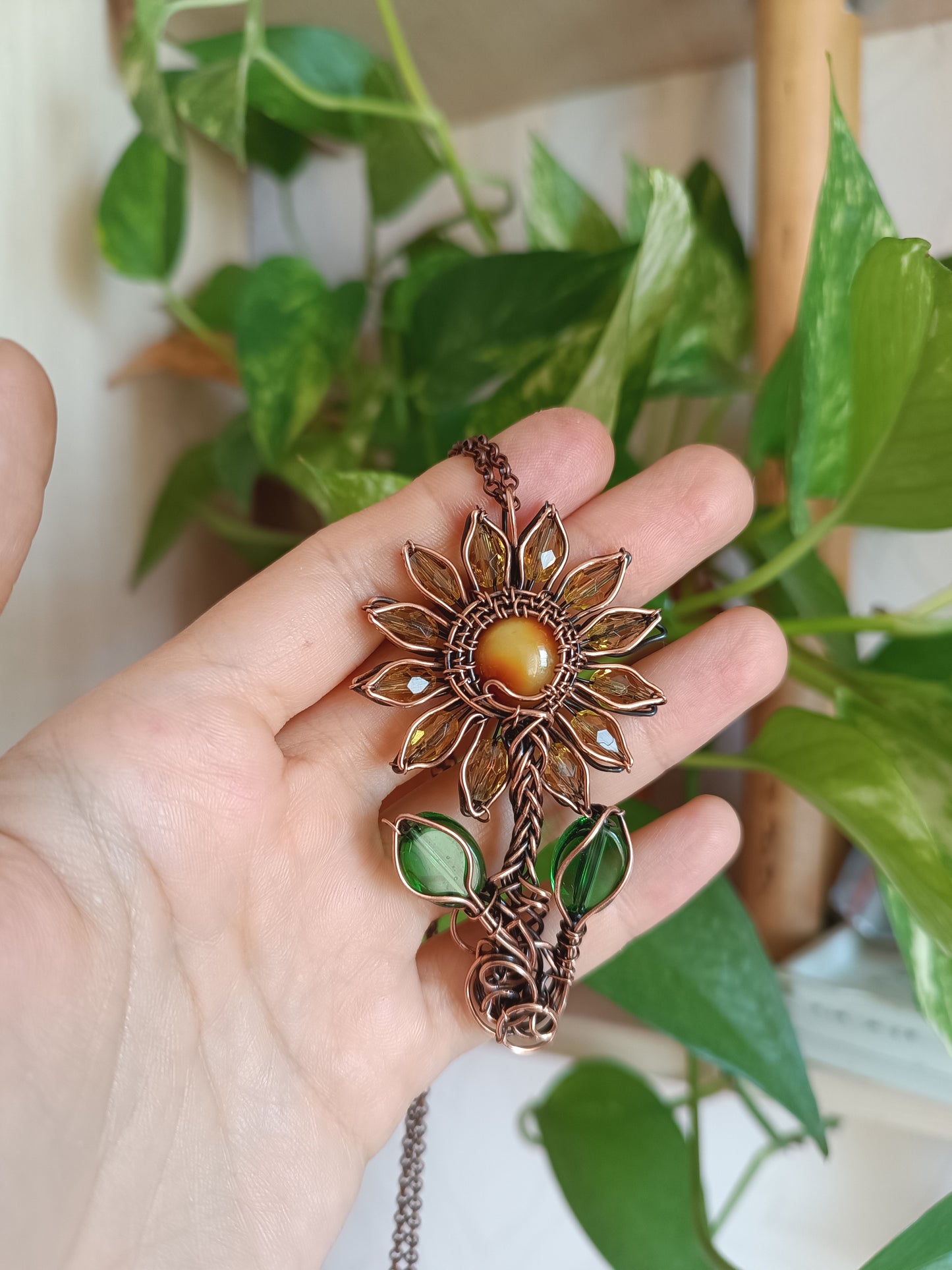 Sunflower pendant.