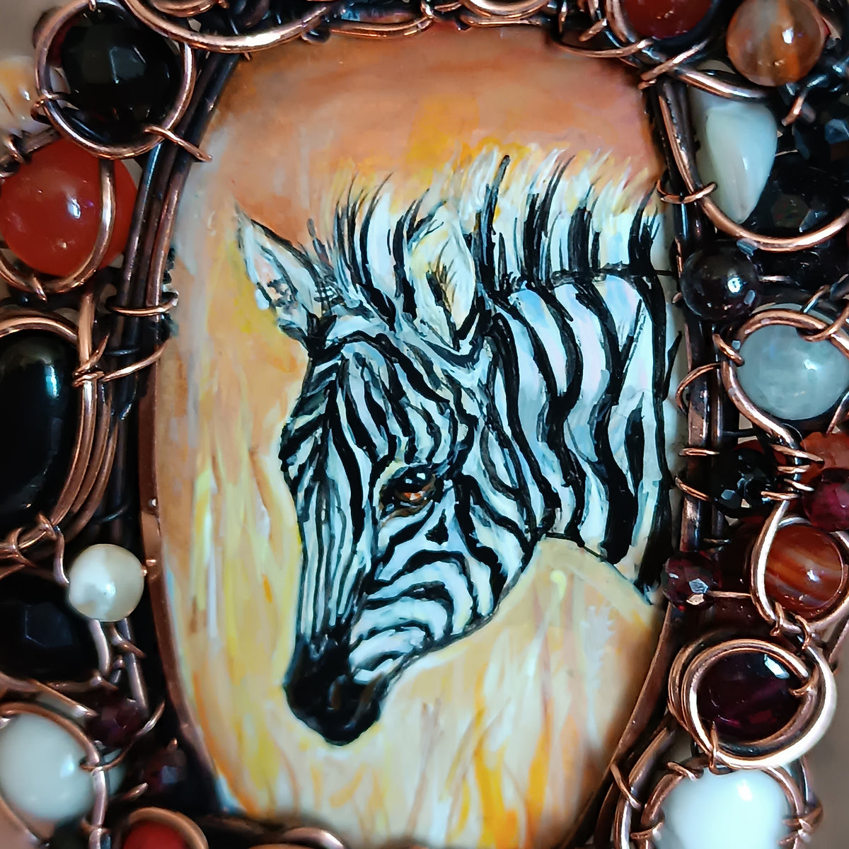 For Cheri. Custom necklace🦓
