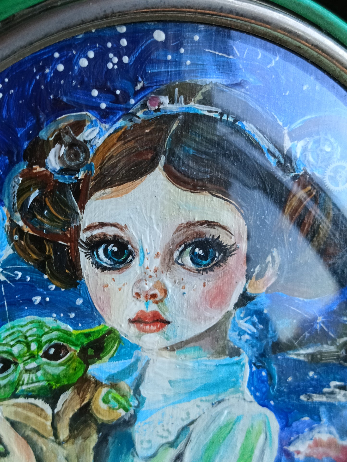 My inner child. Princess of the Galaxy. Painting in the clock.