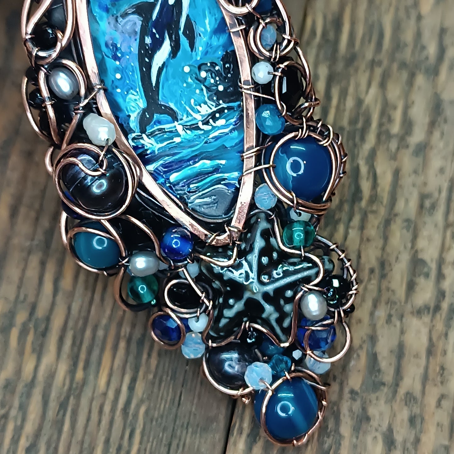 Orcas in the wild necklace