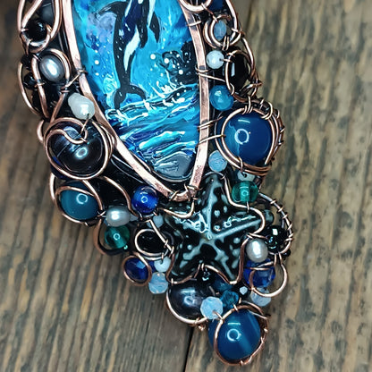 Orcas in the wild necklace