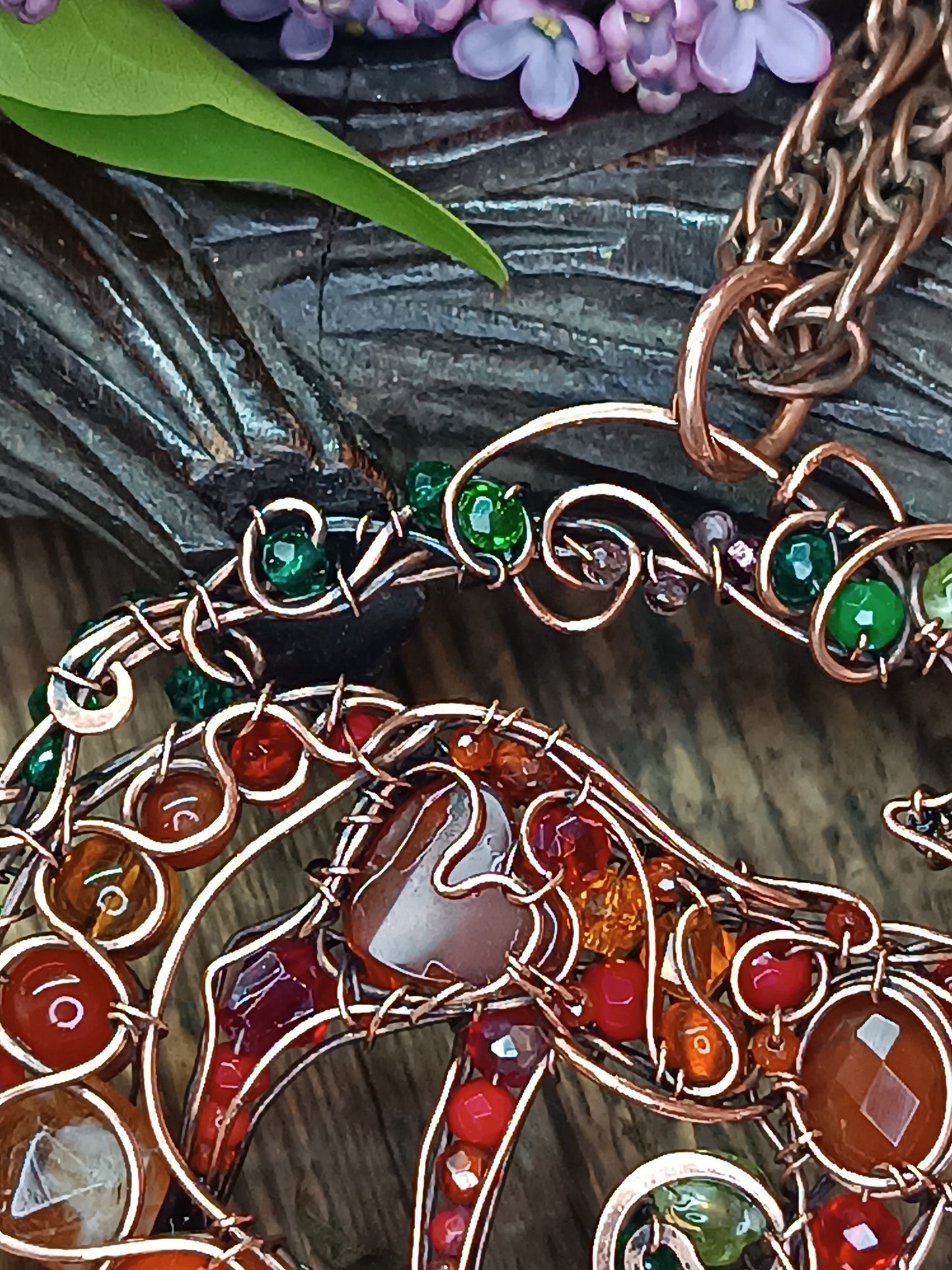 A day in the forest. Fairy tale fox necklace.