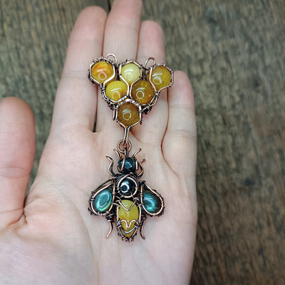 For Amanda. Bee necklace