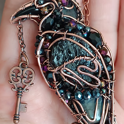 Secret keeper. Raven necklace