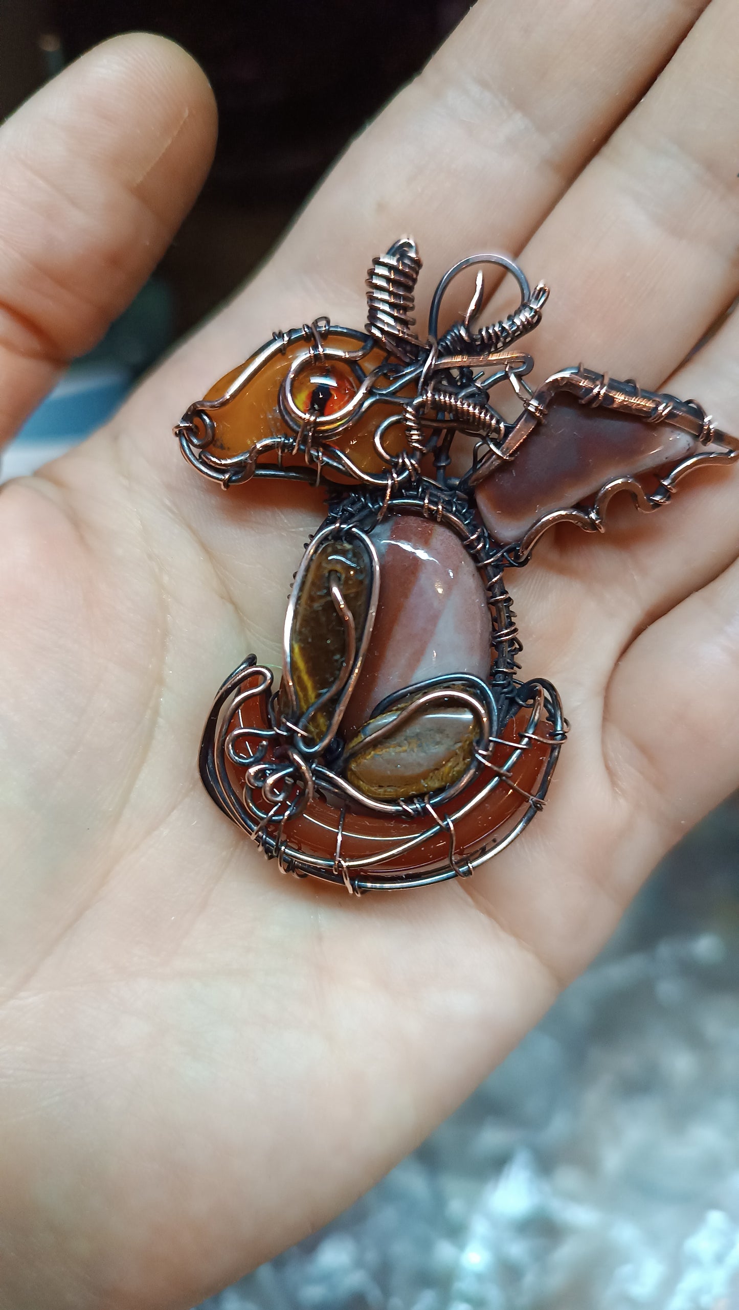 Baby dragon necklace