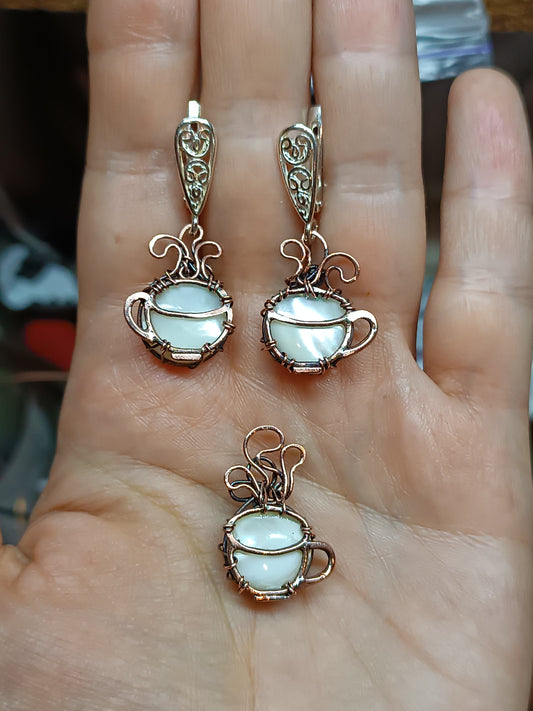 For Debbie. Cup earrings.