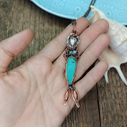 Turquoise mermaid pendant 🩵🧜