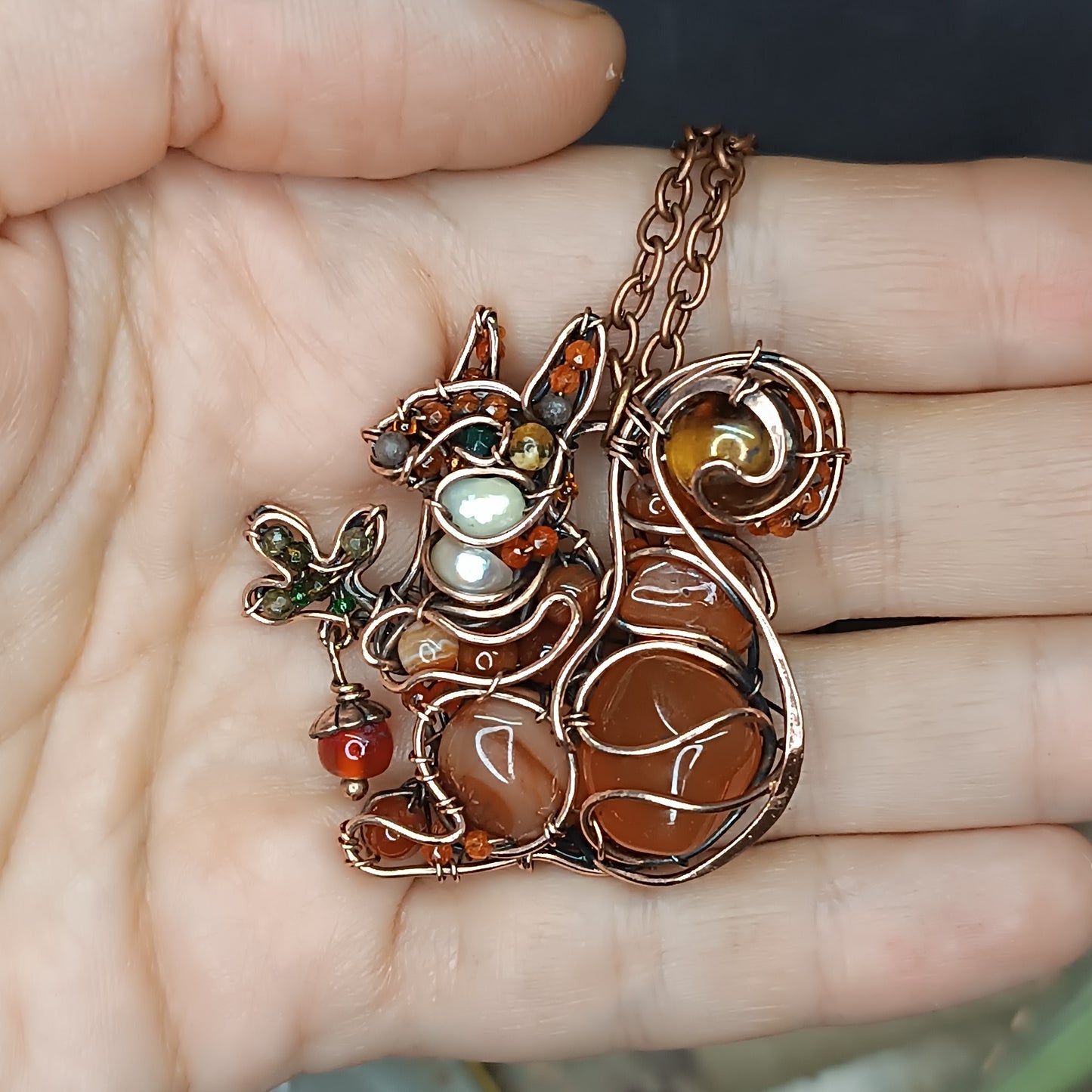 Squirrel necklace