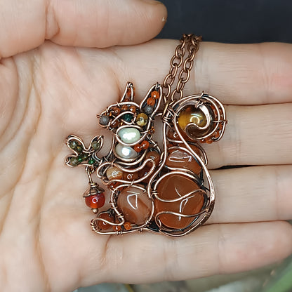 Squirrel necklace