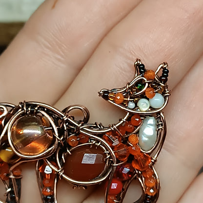 For Julia. Fox pendant.