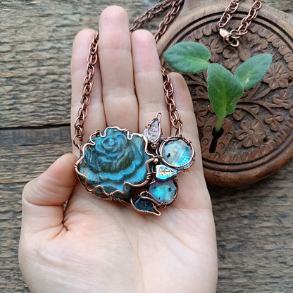 Blue rose in the moonlight.
