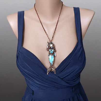 Larimar Lagoon. Mermaid necklace