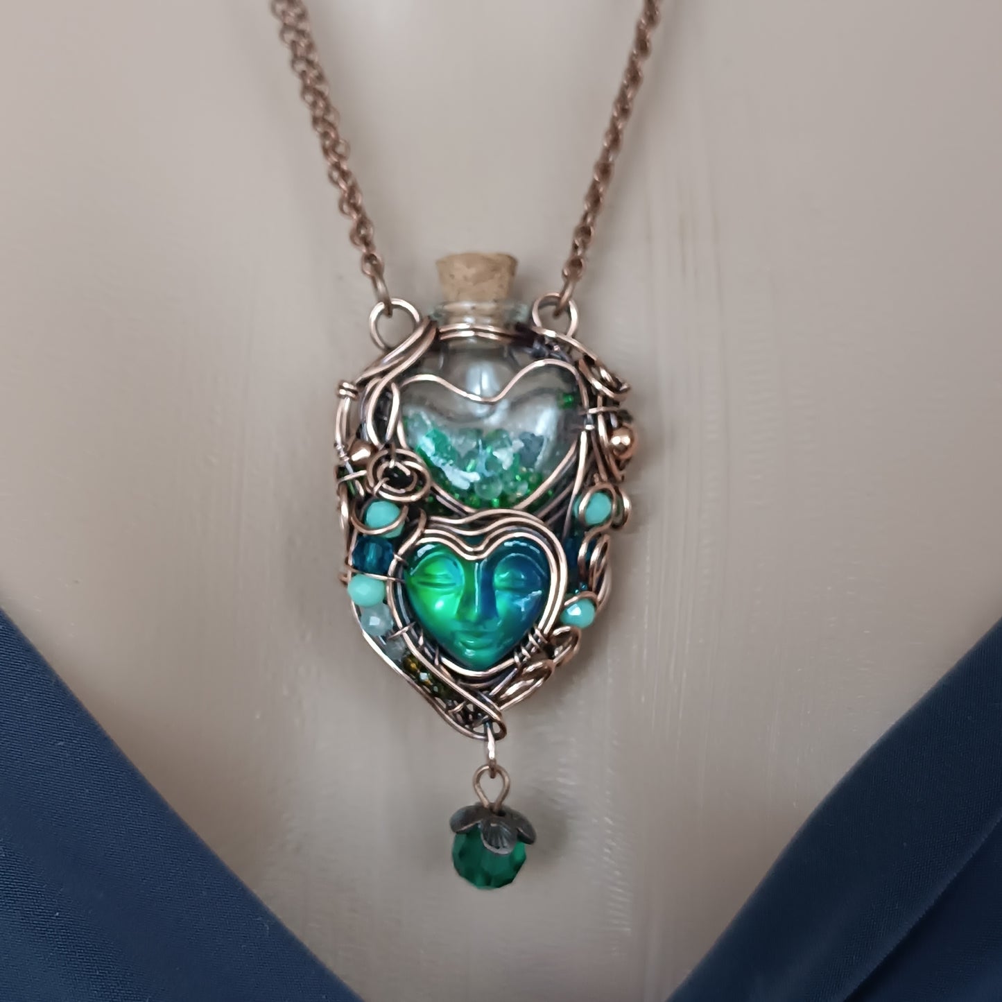 Aurora fairy. Vial necklace