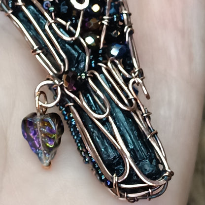 Secret keeper. Raven necklace.